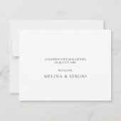 Gold Green Eucalyptus Calligraphy Wedding Bedankkaart (Achterkant)