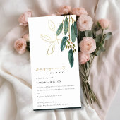 GOLD GREEN EUCALYPTUS FOLIAGE VERLOVING INVITE BEDANKKAART
