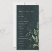 GOLD GREEN EUCALYPTUS FOLIAGE WEDDING PROGRAMMA KA (Achterkant)