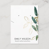 GOLD GREEN EUCALYPTUS-KETTING VOOR WEERGAVE  VISITEKAARTJE (Voorkant)