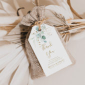 Gold Green Eucalyptus Weddenschap Hartelijk dank L Cadeaulabel