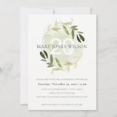 GOLD GREEN FAUNA WREATT ELK JAAR JUBILEUM KAART (Voorkant)