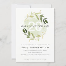 GOLD GREEN FAUNA WREATT ELK JAAR JUBILEUM KAART