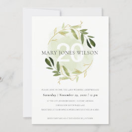 GOLD GREEN FAUNA WREATT ELK JAAR JUBILEUM KAART