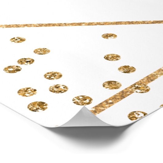 Gold Green Floral Gradual Party Foto Prop Poster (Hoek)