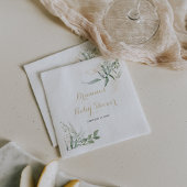 Gold Green Foliage Baby shower Napkins Servet