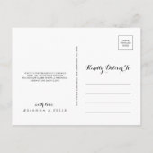 Gold Green Foliage Calligrafie Hartelijk dank, Bri Briefkaart (Achterkant)