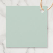 Gold Green Foliage Floral Wedding Bedankjes Labels (Achterkant)