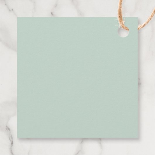 Gold Green Foliage Floral Wedding Bedankjes Labels (Achterkant)