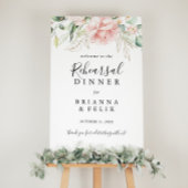 Gold Green Foliage Rehearings Dinner Welcome Sign Poster