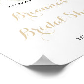 Gold Green Foliage Vrijgezellenfeest Welkom Poster (Hoek)