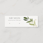 GOLD GREEN FOLIAGE WATERVERF DIE LOGO BEELDT MINI VISITEKAARTJE (Voorkant)