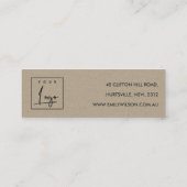 GOLD GREEN FOLIAGE WATERVERF DIE LOGO BEELDT MINI VISITEKAARTJE (Achterkant)