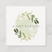 GOLD GREEN FOLIAGE WATERVERF GIFT CERTIFICAAT (Voorkant)