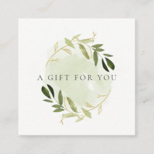 GOLD GREEN FOLIAGE WATERVERF GIFT CERTIFICAAT