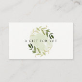 GOLD GREEN FOLIAGE WATERVERF GIFT CERTIFICAAT (Voorkant)