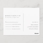 GOLD GREEN FOLIAGE WATERVERF WREATH WEDDING RSVP BRIEFKAART (Achterkant)