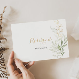 Gold Green Foliage Weddenschap Gereserveerd