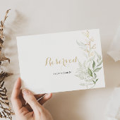 Gold Green Foliage Weddenschap Gereserveerd