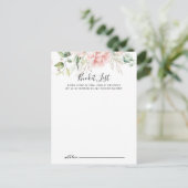 Gold Green Foliage Wedding Bucket List-kaarten Briefkaart (Staand voorkant)
