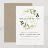 GOLD GREEN FOLIAGE WREATH ANY LEEFTIGE 75 BIRTHDAY BEDANKKAART (Voorkant / Achterkant)