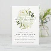 GOLD GREEN FOLIAGE WREATH ANY LEEFTIGE 75 BIRTHDAY BEDANKKAART (Staand voorkant)