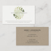 GOLD GREEN FOLIAGE WREATH PROFESSIONAL BENOEMING VISITEKAARTJE (Voorkant / Achterkant)