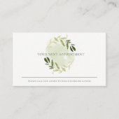 GOLD GREEN FOLIAGE WREATH PROFESSIONAL BENOEMING VISITEKAARTJE (Voorkant)