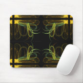 Gold & Green Fractal Mousepad Muismat (Met muis)