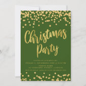 Gold Green Glitter-kerstfeestdag Kaart (Voorkant)