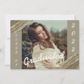 Gold Green Graduated Photo Afstuderen koninklijke  Kaart (Voorkant)