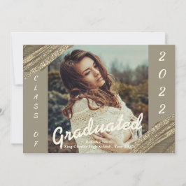 Gold Green Graduated Photo Afstuderen koninklijke  Kaart