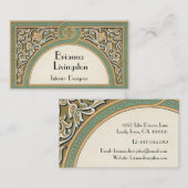 Gold Green Interior Designer Visitekaartje (Voorkant / Achterkant)