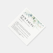 Gold Green Leaves Trivia Fun Facts Weddenschap Servet (Hoek)