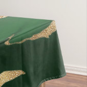 Gold Green Marble Abstract schilderen Tafelkleed (Voorbeeld)