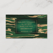 Gold Green Marble Abstract schilderen Visitekaartje (Achterkant)