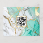 Gold Green Marble Makeup Artist Elegant Photo Flyer (Achterkant)