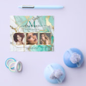 Gold Green Marble Makeup Artist Elegant Photo Flyer (Enkel)