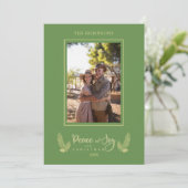 Gold Green Minimalist Chic-kerstfotoserie (Staand voorkant)