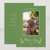 Gold Green Minimalist Chic-kerstfotoserie (Voorkant / Achterkant)