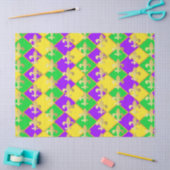 Gold Green Paars Mardi Gras Harlequin Pattern Tissuepapier (Craft)