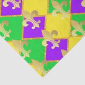 Gold Green Paars Mardi Gras Harlequin Pattern Tissuepapier (Detail)