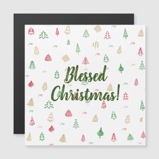 Gold Green Red-kerstbomen (Voorkant / Achterkant)