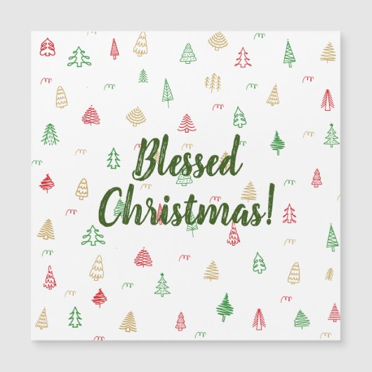 Gold Green Red-kerstbomen (Voorkant)