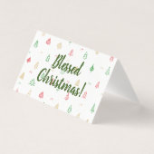 Gold Green Red-kerstbomen Kaart (Voorkant)