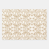 Gold Green Roses Leaf Elegant Inpakpapier Vel (Voorkant 2)