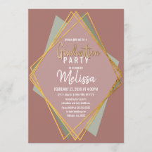 Gold Green Roze en Mauve Geometric Afstuderen