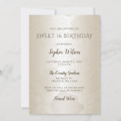 Gold Green Sparkle Dress Sweet 16 jaar Kaart (Achterkant)