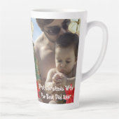 Gold Green Tree, eerste kerstfeest beste vader ooi Latte Mok (Rechts)