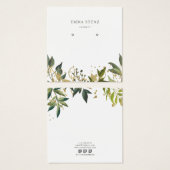 Gold Green Tropical laat sociale media over Vierkante Visitekaartjes (Voorkant /achterkant)